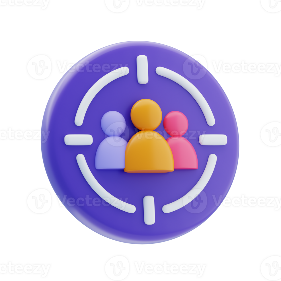 target-customer-3d-icon-target-audience-3d-icon-design-png